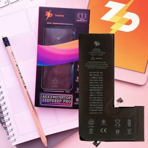 Аккумулятор Rocknparts для iPhone 11 Pro ZeepDeep Pro-series: батарея 3046 mAh, монтажные стикеры, прокладка дисплея 844092