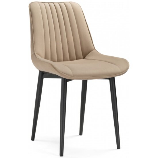 фото Стул обеденный WOODVILLE Седа бежевый / черный