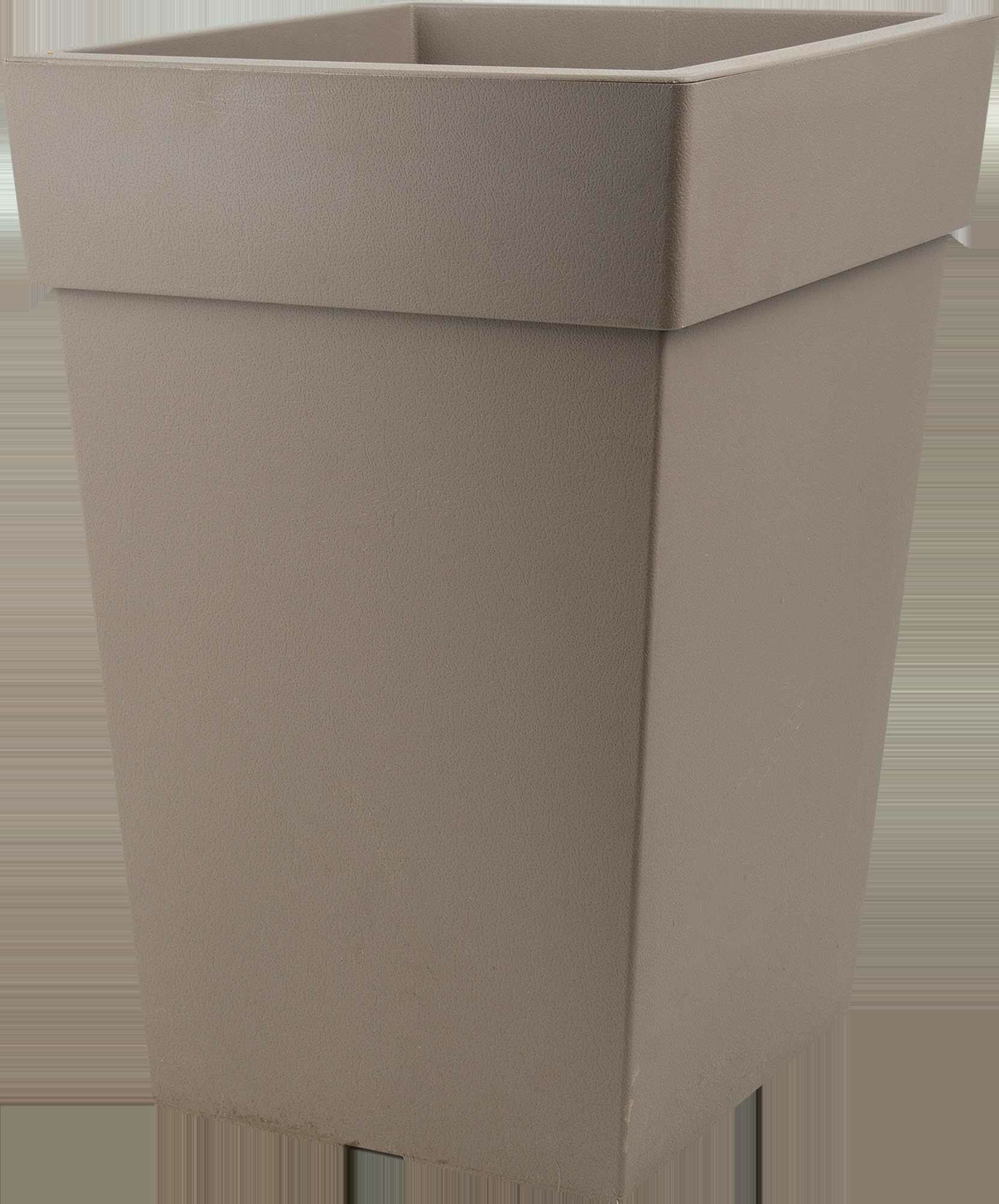 Кашпо Idea Тубус 20.5x44x30 см v14 л пластик французский серый - фото №13