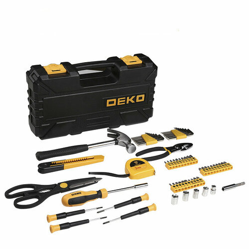 Набор инструментов в кейсе DEKO DKMT62, 62 предм., черный, 1 уп. набор инструментов в кейсе total thkthp21426 142 предм черный 1 уп