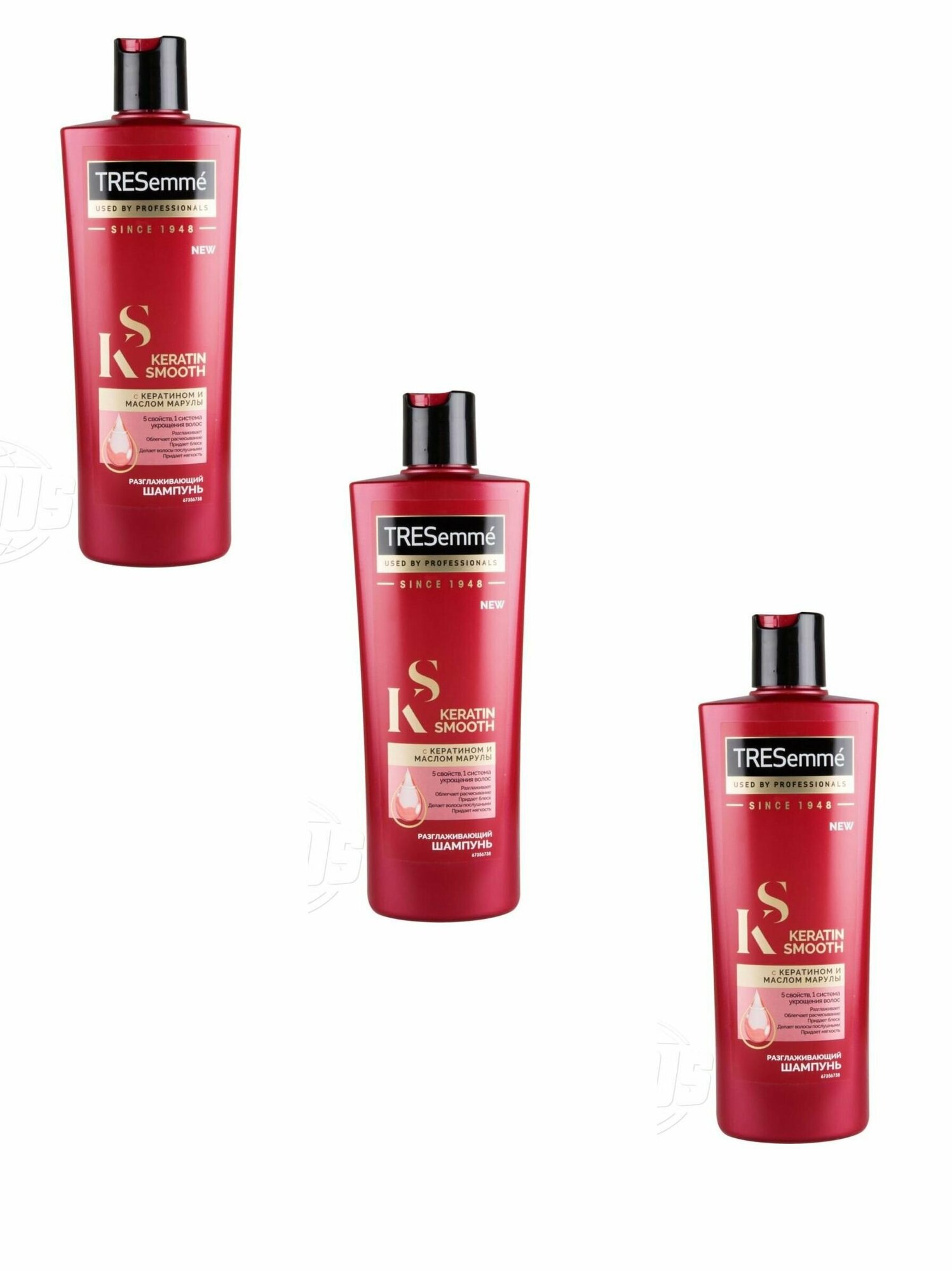 Tresemme кондиционер для волос разглаживающий Tresemme Keratin Smooth, 400мл, 3 уп