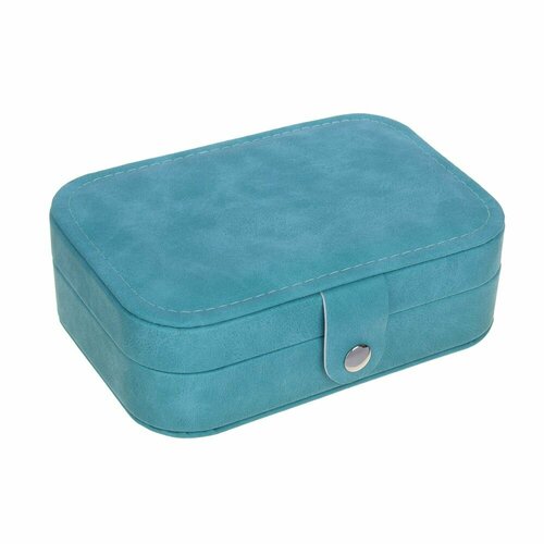 Шкатулка для украшений бирюзового цвета 16х11х5 см 1541₽