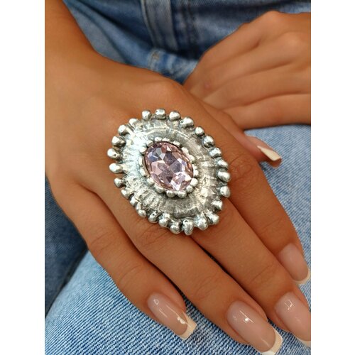 Кольцо, серый, фиолетовый