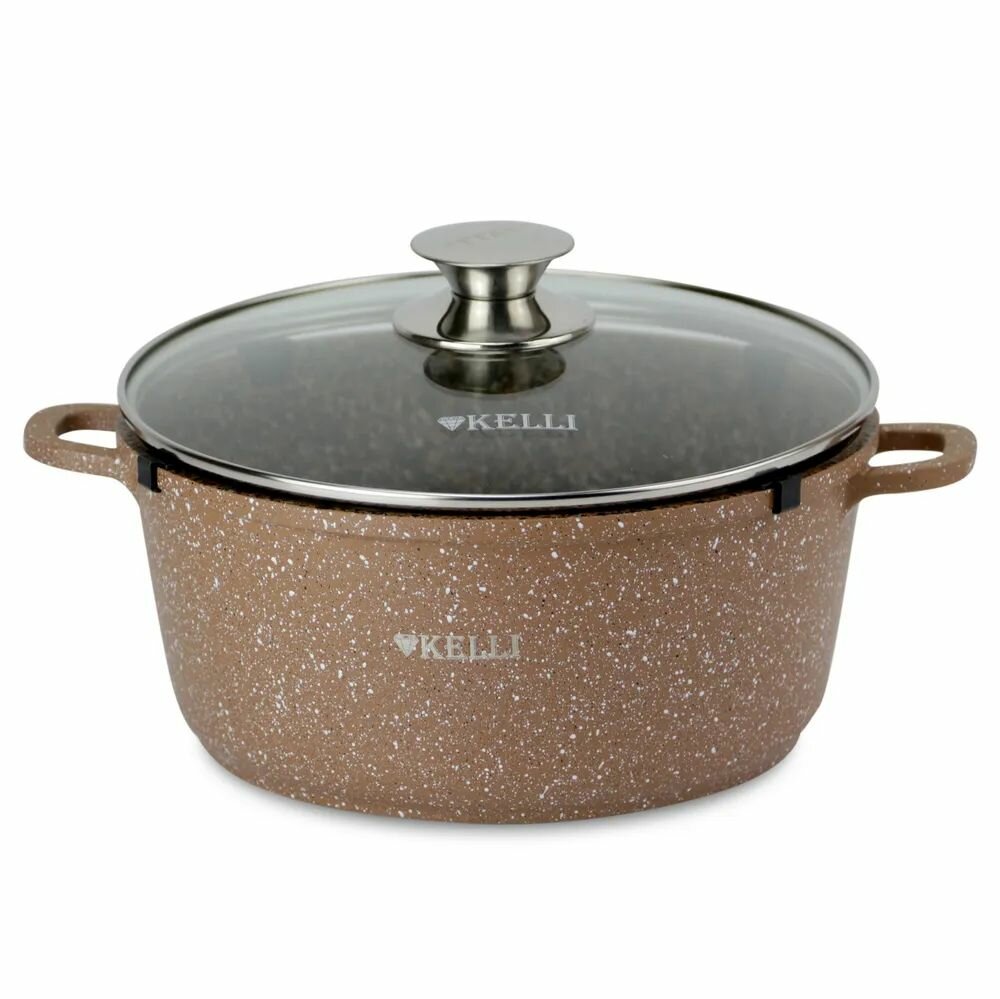 Кастрюля KELLI KL-4018-24 4.5л коричневый
