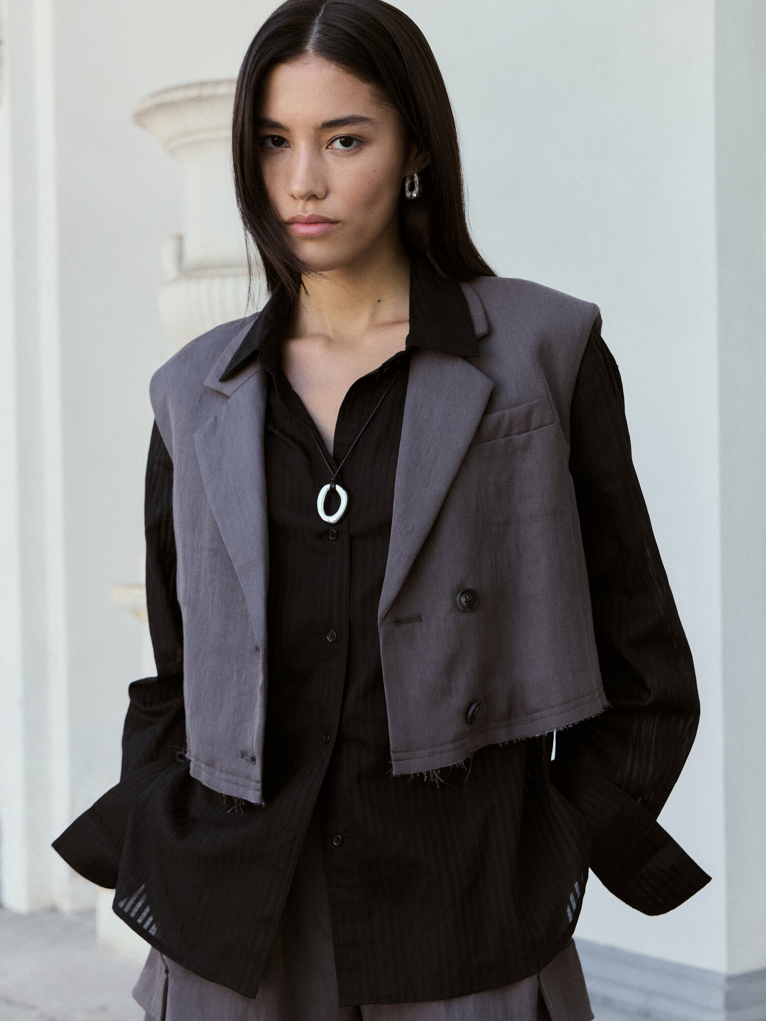 Жилет Zarina, размер L (RU 48)/170, темно-коричневый