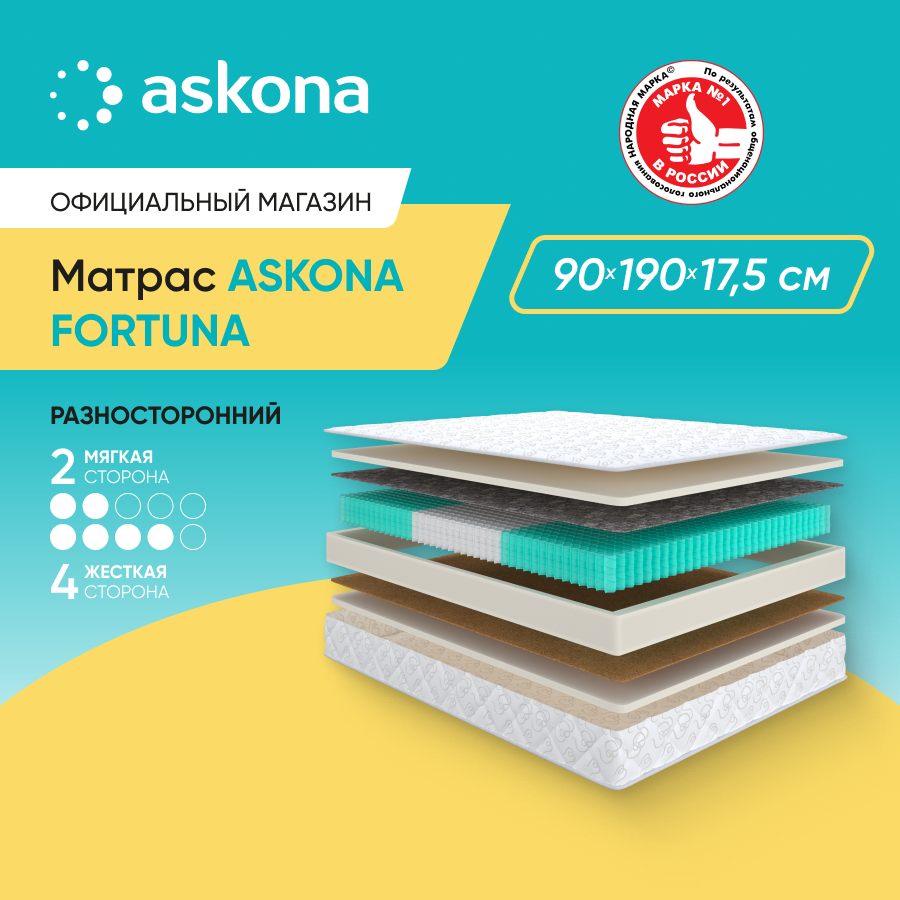 Матрас анатомический Askona (Аскона) Fortuna 90х190