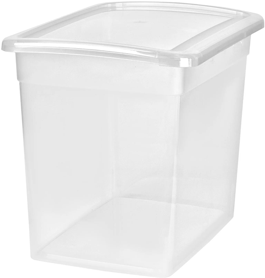 Ящик-контейнер для хранения с крышкой прозрачный пластик 20л 37*27.4*31.3 см