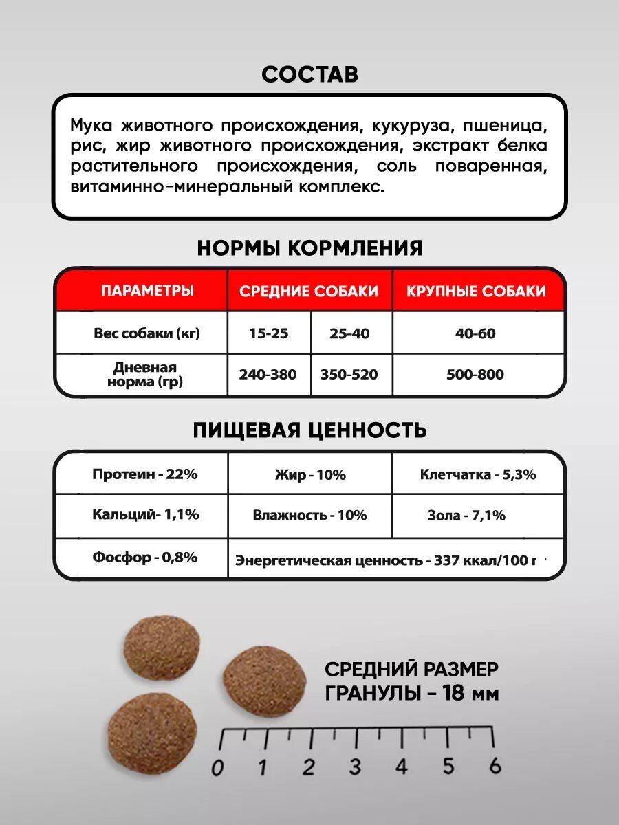 Корм для взрослых собак сухой "Счастливчик" Стандарт, Мясное ассорти для средних и крупных пород, 15 кг — фото 1