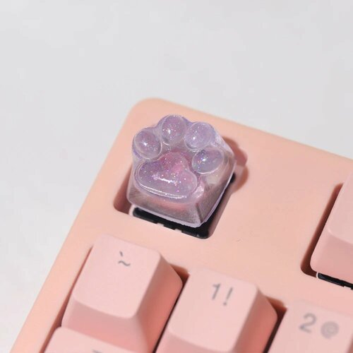 Прозрачные колпачки для клавиатуры Arvin с подсветкой RGB, 1pc purple