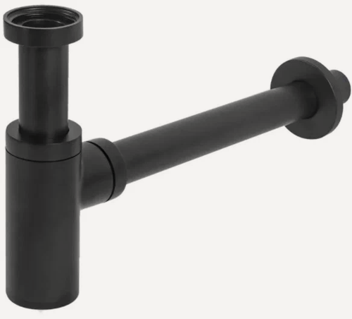 Изображение товара Сифон для раковины Grocenberg GB210 Черный матовый, круглый, отражатель, латунь