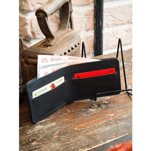 Портмоне SAFFA, фактура гладкая, черная