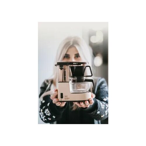Melitta Кофеварка рожковая Мини-капельная кофеварка белая, бежевый