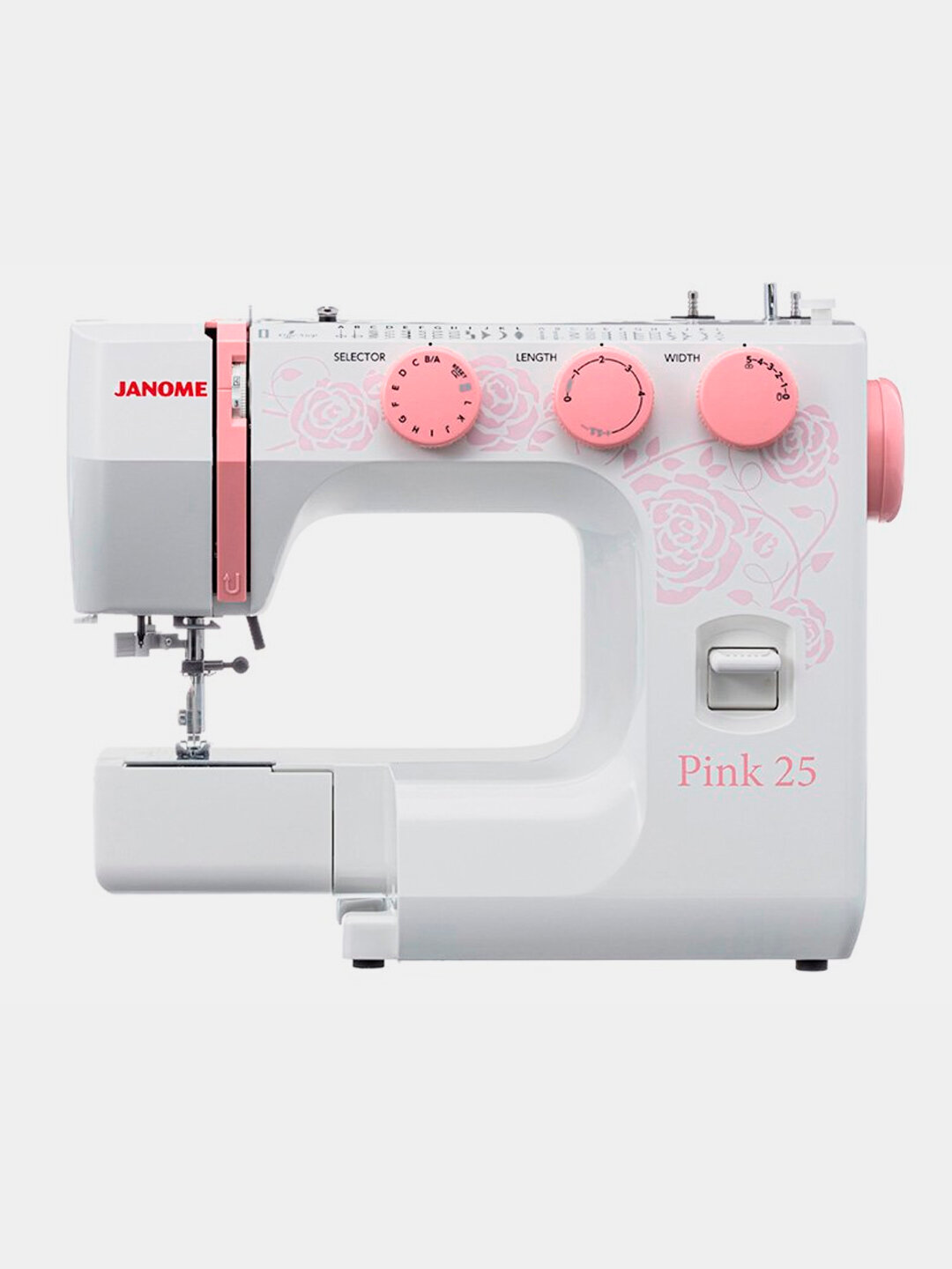 Швейная машина Janome Pink 25, 25 операций, двойная игла, нитевдеватель — фото 1