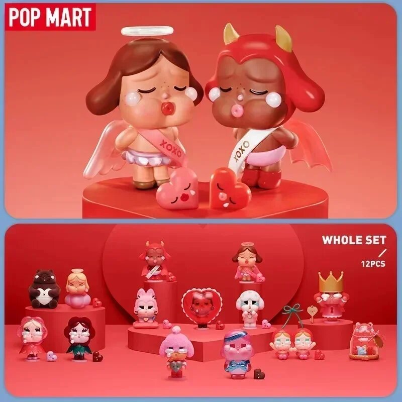 Pop Mart Crybaby Crying For Love Series Фигурки, with box, Розовый