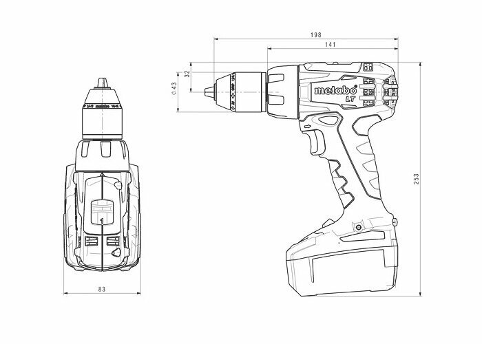 Аккумуляторная дрель-шуруповерт Metabo BS 18 LT COMPACT, (602102530) — фото 1