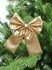 Бант на елку 30см, украшение новогоднее золотой однотонный, Crystal Trees