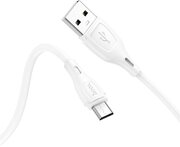 Кабель USB HOCO X61 Ultimate silicone, USB - Micro USB, 2.4А, 1м, белый