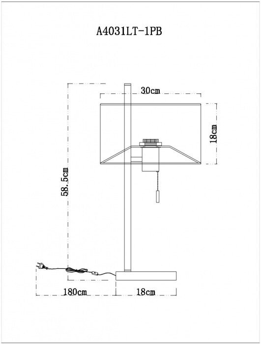 Настольная лампа Arte Lamp PROXIMA A4031LT-1PB - фотография № 6