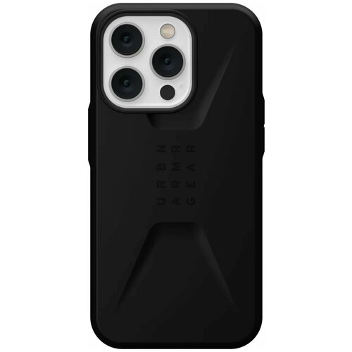 uag чехол uag medium sleeve black для ноутбуков до 13 чёрный 981890114040 Чехол UAG для iPhone 14 Pro - Civilian - Black - 114042114040