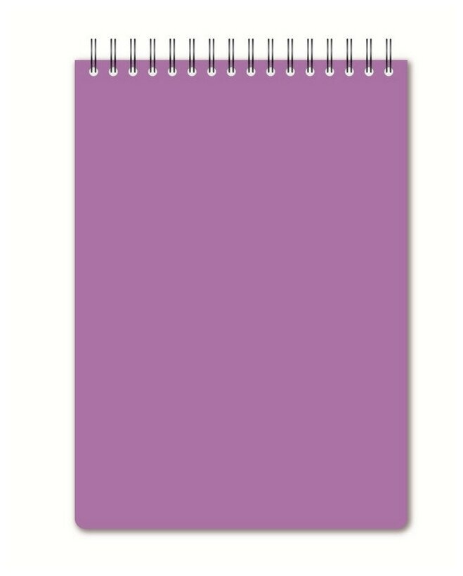 Блокнот Attache Bright colours A5 60 л. фиолетовый в клетку спираль (148x215 мм) 1223704