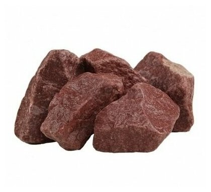 Камни для бани Кварцит Малиновый колотый упаковка 20 кг