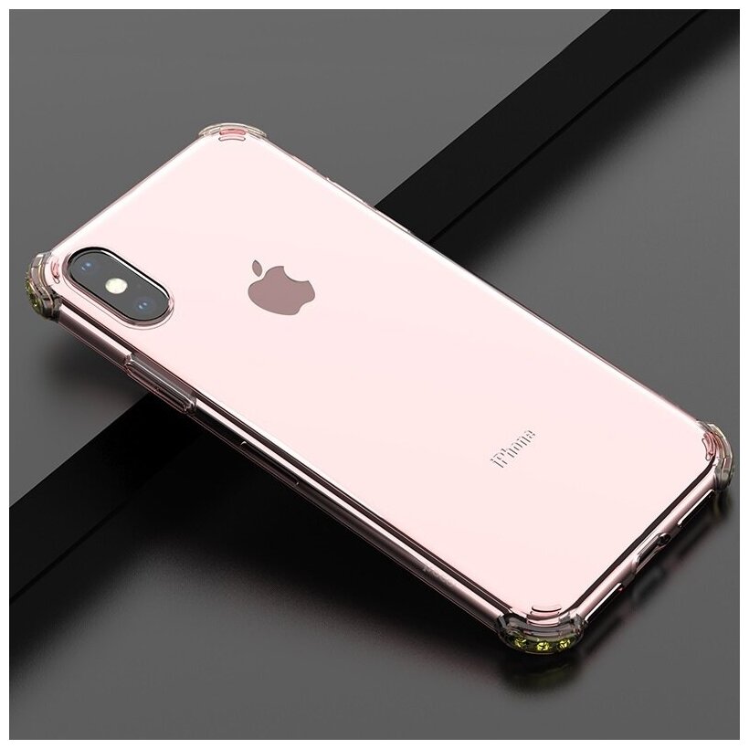 Чехол силиконовый для iPhone XS Max, HOCO, Ice Shield series, розовый