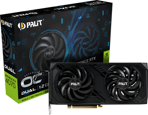 Видеокарта PALIT GeForce RTX 4070 Dual OC 12GB (PA-RTX4070 DUAL OC) (NED4070S19K9-1047D) RTL