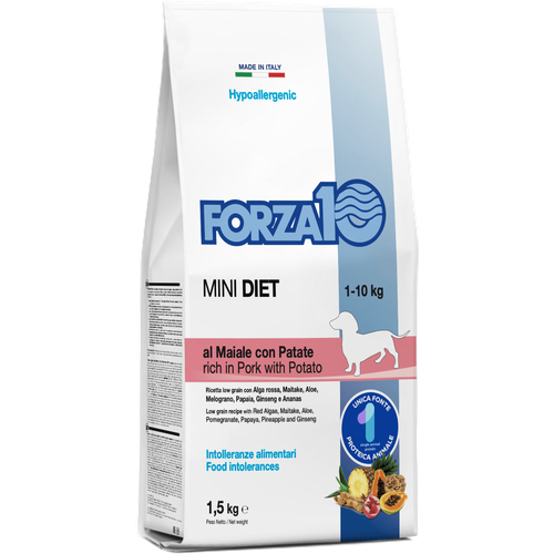 Forza 10 Корм для собак мини пород гипоаллергенный Mini Diet Maiale con Patate со свининой и картофелем 1,5кг