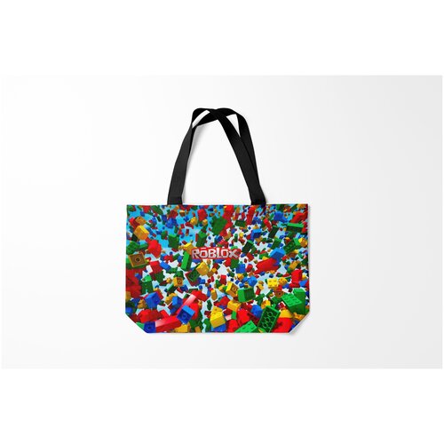 фото Сумка-шоппер / 46х35 см / геймерам / roblox cubes burnettie
