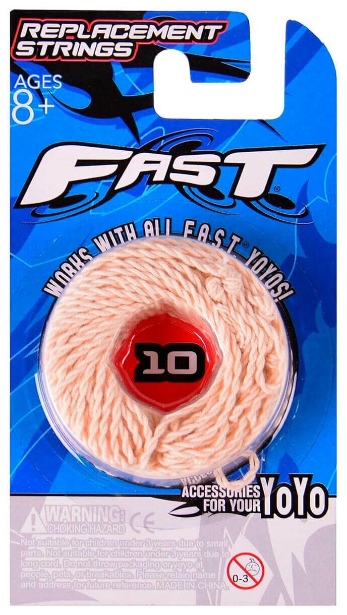 YoYoFactory Запасные веревки FAST для йо-йо белые, хлопок 10шт YYF26204