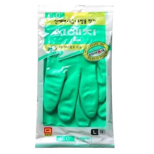 фото Myungjin перчатки из пвх с хлопковым напылением размер l - hygienic glove pvc, 1пара