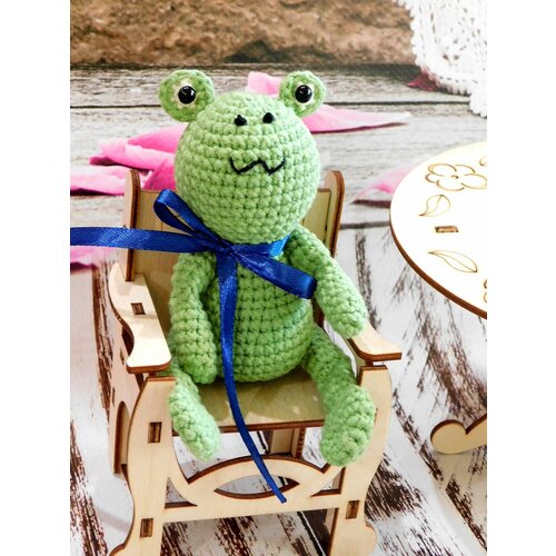 Брелок Нить Успеха, вязаная фактура, белый, зеленый