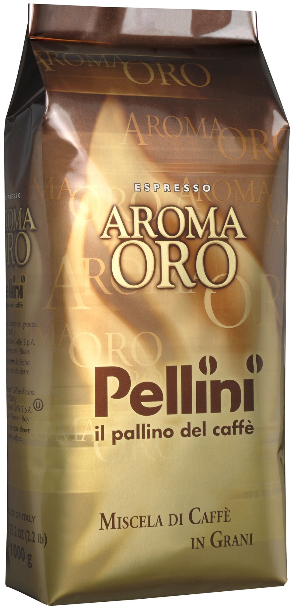 Pellini Aroma Oro Gusto Intenso кофе в зернах 1 кг - фотография № 1