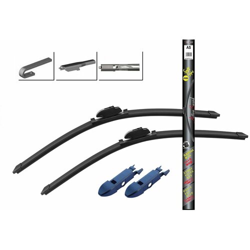 Комплект бескаркасных щеток стеклоочистителя Maruenu Flex Active Sword с графитом, 600мм+400мм для Haval H6 [2014-2022], Nissan Qashqai [2007-2014]