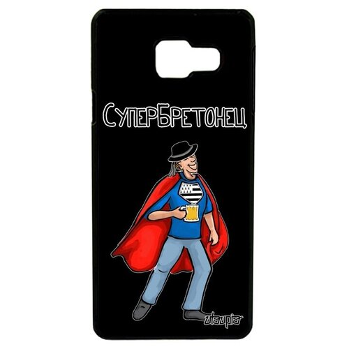 фото Противоударный чехол на телефон // samsung galaxy a3 2016 // "супербретонец" шутка юмор, utaupia, черный