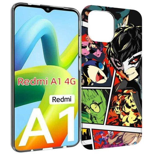 Чехол MyPads Persona 5 art для Xiaomi Redmi A1 задняя-панель-накладка-бампер чехол mypads persona 5 art для xiaomi black shark 5 задняя панель накладка бампер