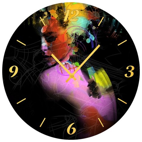 фото Svs настенные часы svs 3501770 девушка-арт