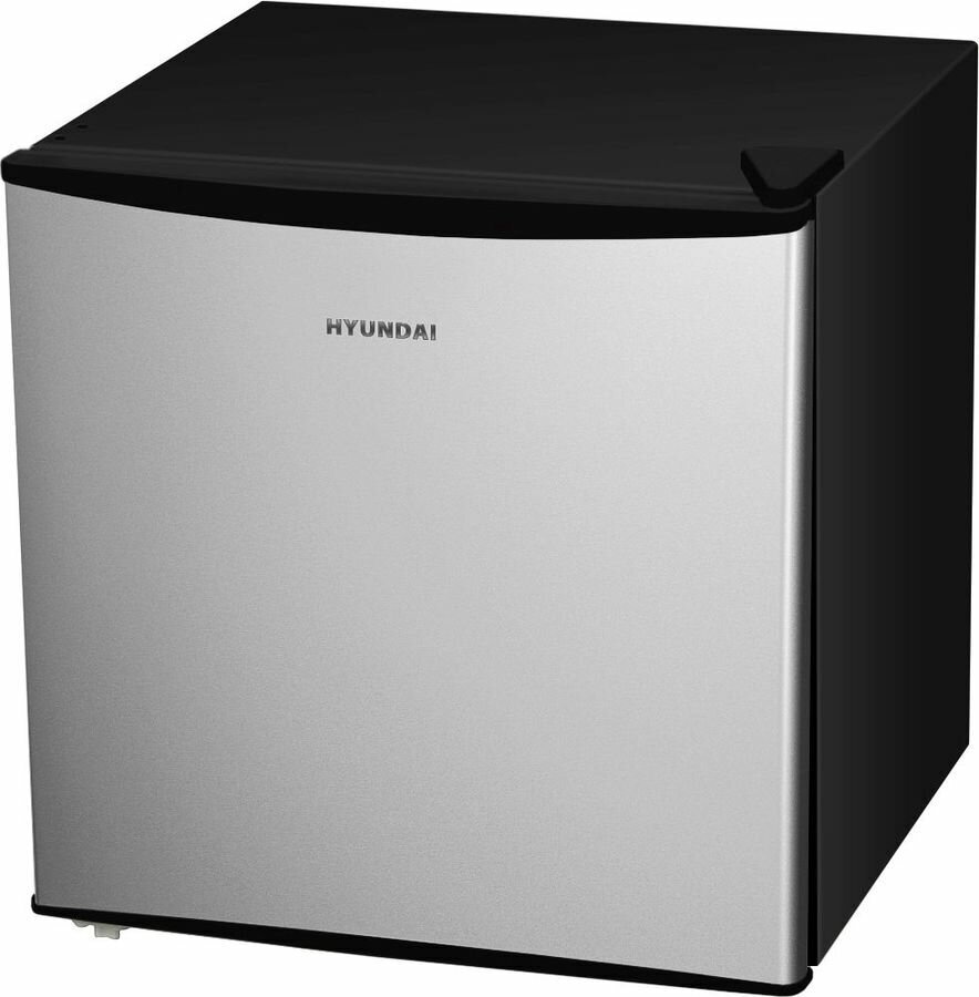 Холодильник однокамерный Hyundai CO0502 серебристый/черный - фотография № 3