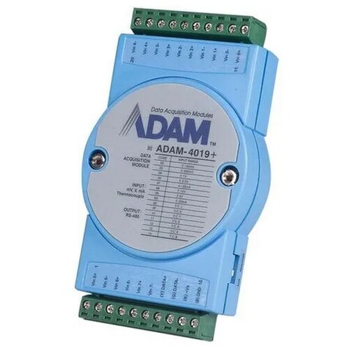 Модуль интерфейсный Adam-4019+-f Advantech 8Thermocouple Modbus RS-485 Remote I/O Adam-4019+-f .