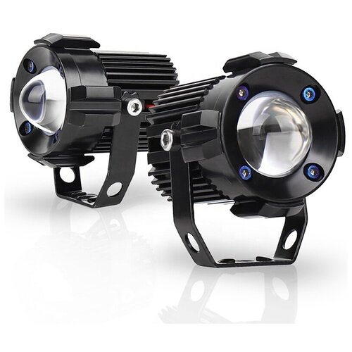 Светодиодная фара Sanmak OL-ML04 TD35-NEW moto комплект мини фар 12V белый+желтый свет для мото, ATV, UTV, квадроциклов и т. д