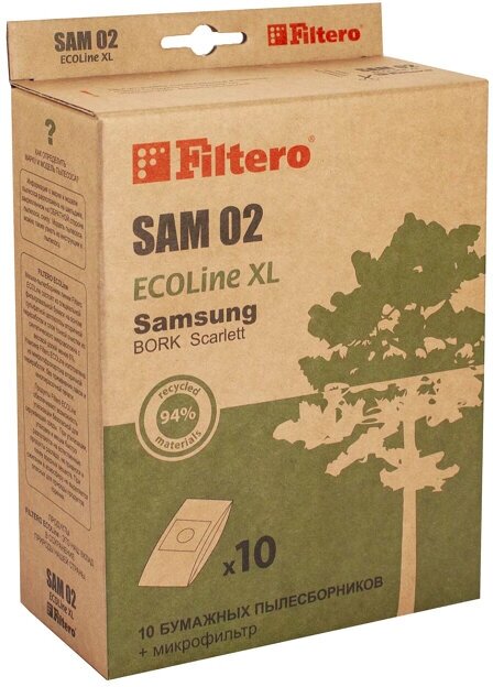 Пылесборники FILTERO ECOLine XL SAM02 (10+фильтр)