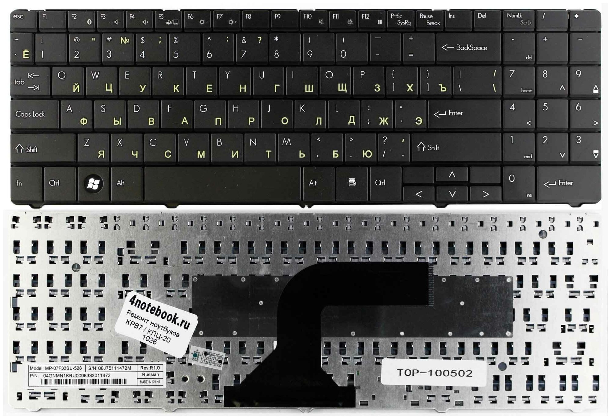 Клавиатура для ноутбука Packard Bell EasyNote ST85 черная