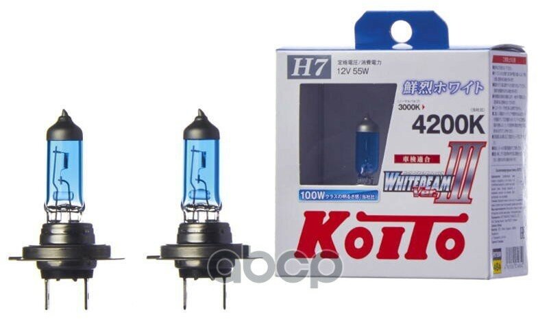 А/Лампы Koito Высокотемпературные H7 12V 55W К-Т, Пластик (Япония) KOITO арт. P0755W