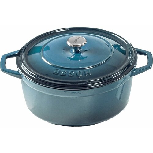 Глубокая кастрюля HOSSE, диаметр 24 см, синяя, HS Y DT 24 BLUE