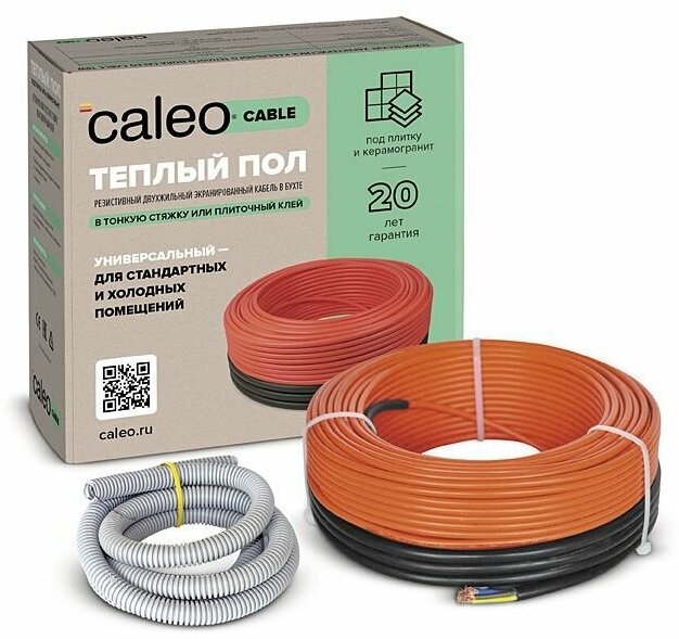 Теплый пол Caleo CABLE 18W-40, 5,5м2 - фотография № 12