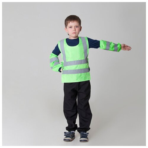 фото Детский жилет нарукавники "дпс" со светоотражающими полосами, рост 134-146 см mikimarket