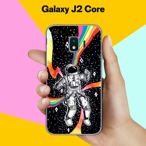 Силиконовый чехол на Samsung Galaxy J2 Core Астронавт 40 / для Самсунг Галакси Джей 2 Кор силиконовый чехол на samsung galaxy j2 core белые цветы для самсунг галакси джей 2 кор