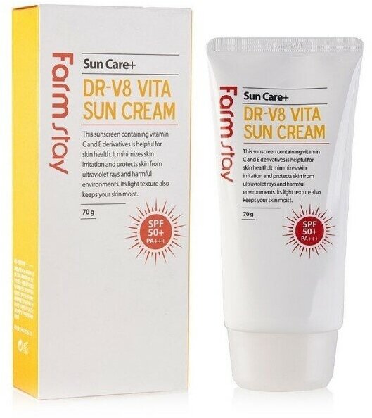 Farmstay крем DR-V8 Vita SPF 50, 70 г, 70 мл, 1 шт