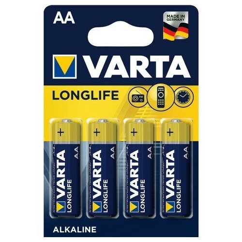 Батарейка VARTA LONGLIFE AА (блистер 4шт) 04106113414 батарейка varta longlife aа блистер 4шт 04106113414