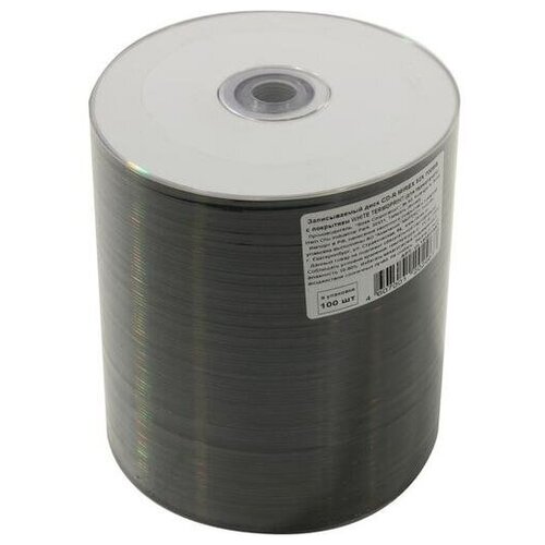 Диск CD-R Mirex 700 Mb, 48х, Shrink (100), Thermal Print Без надписи (100/500) диск cd r mirex 700 mb 48х shrink 100 ink printable full 100 500